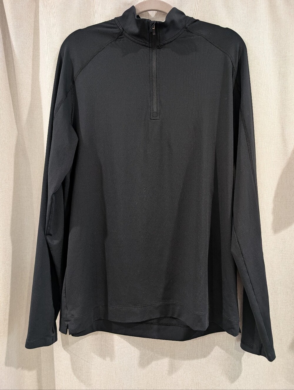 Rhone Mens Courtside Quarter Zip Pullover Large Black Performance Style 100377